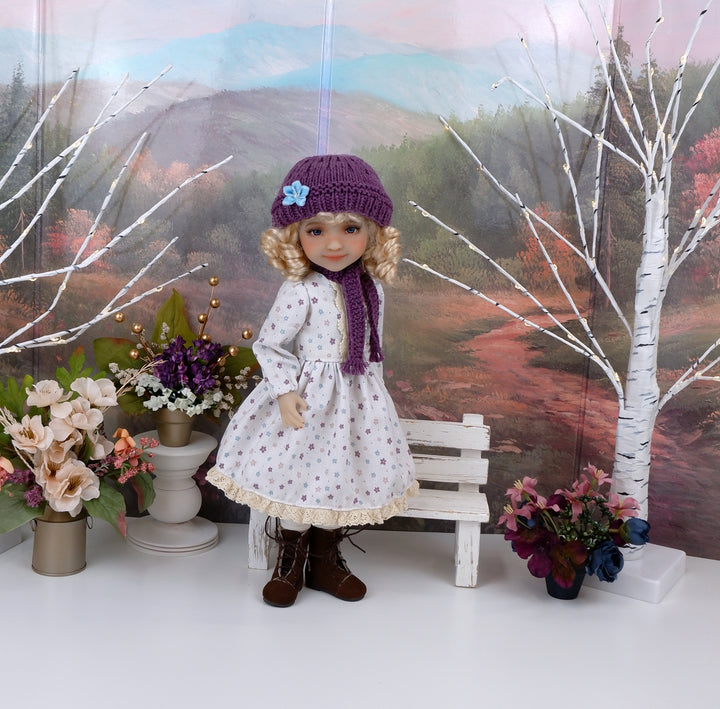 Scattered Flowers - dress ensemble with boots for Ruby Red Fashion Friends doll