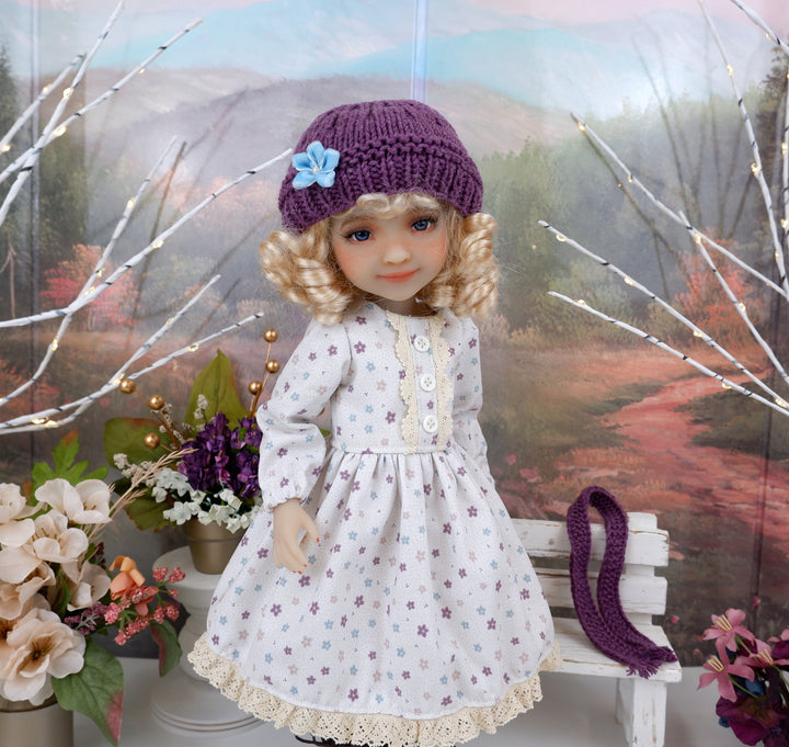 Scattered Flowers - dress ensemble with boots for Ruby Red Fashion Friends doll