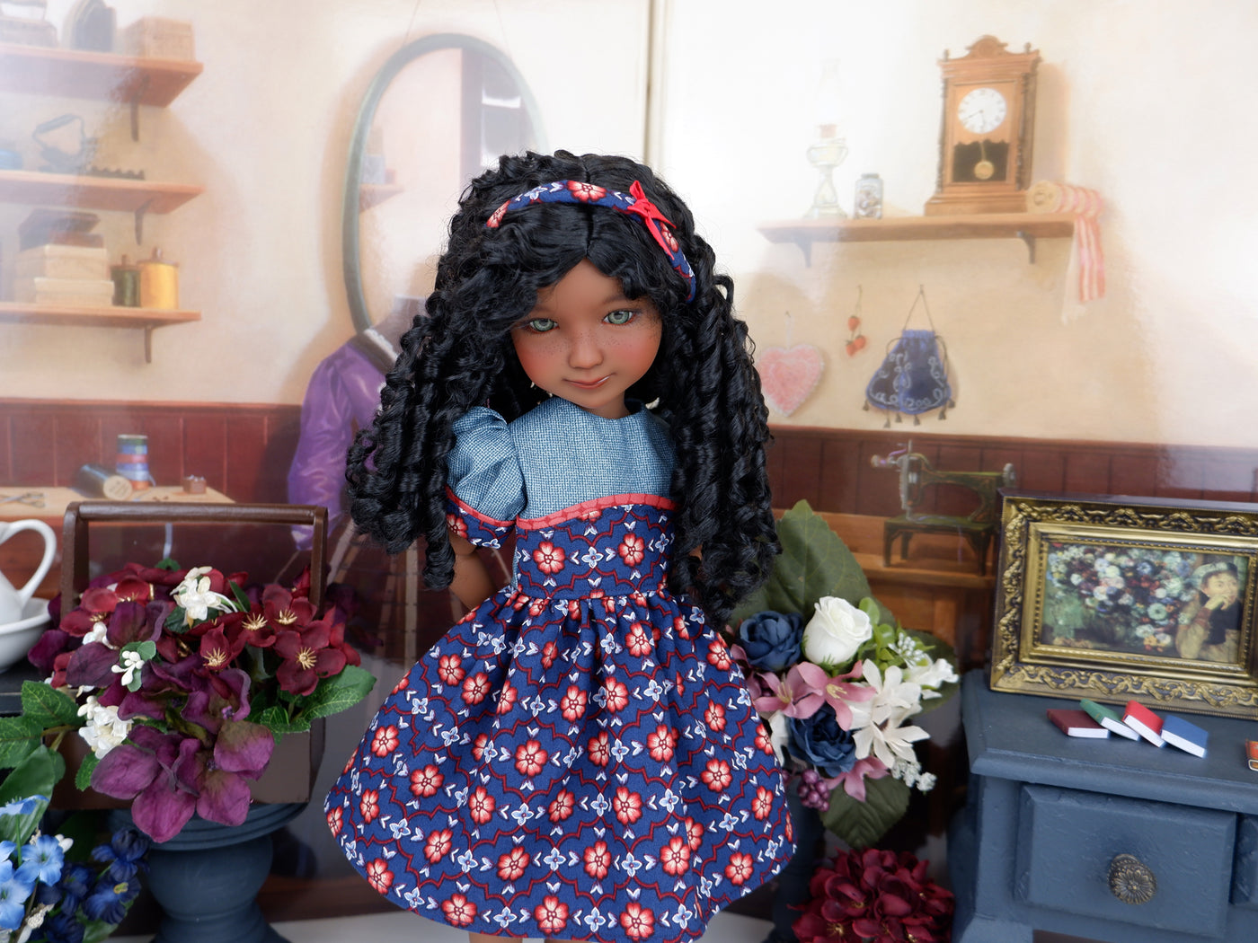 School Girl Blues - dress and shoes for Ruby Red Fashion Friends doll