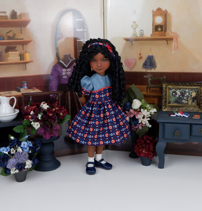 School Girl Blues - dress and shoes for Ruby Red Fashion Friends doll
