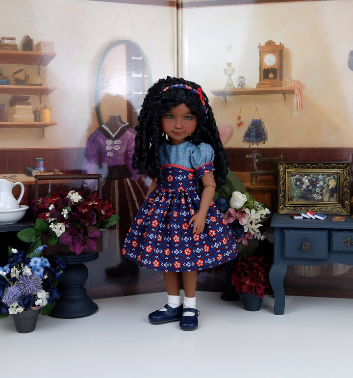 School Girl Blues - dress and shoes for Ruby Red Fashion Friends doll