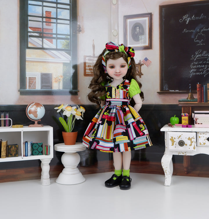 School Library - dress with shoes for Ruby Red Fashion Friends doll