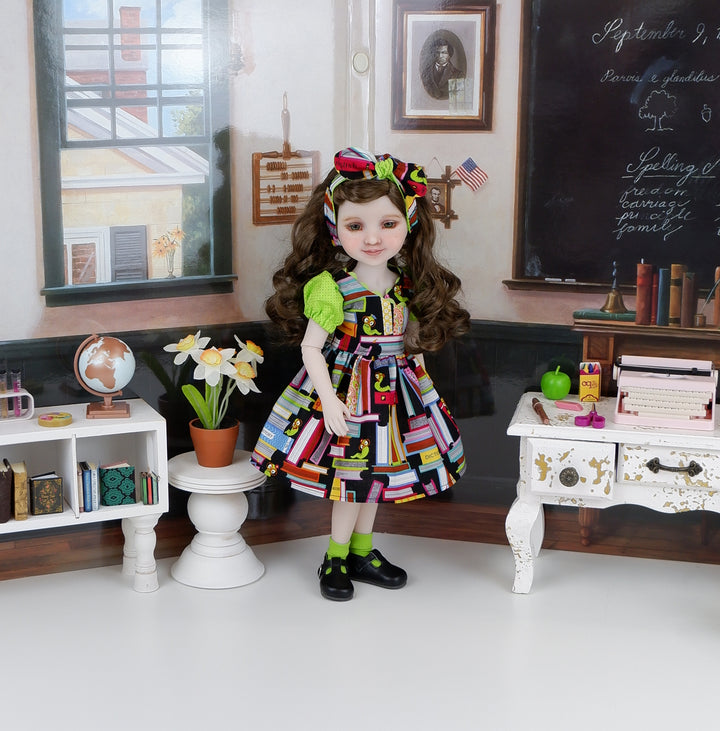 School Library - dress with shoes for Ruby Red Fashion Friends doll