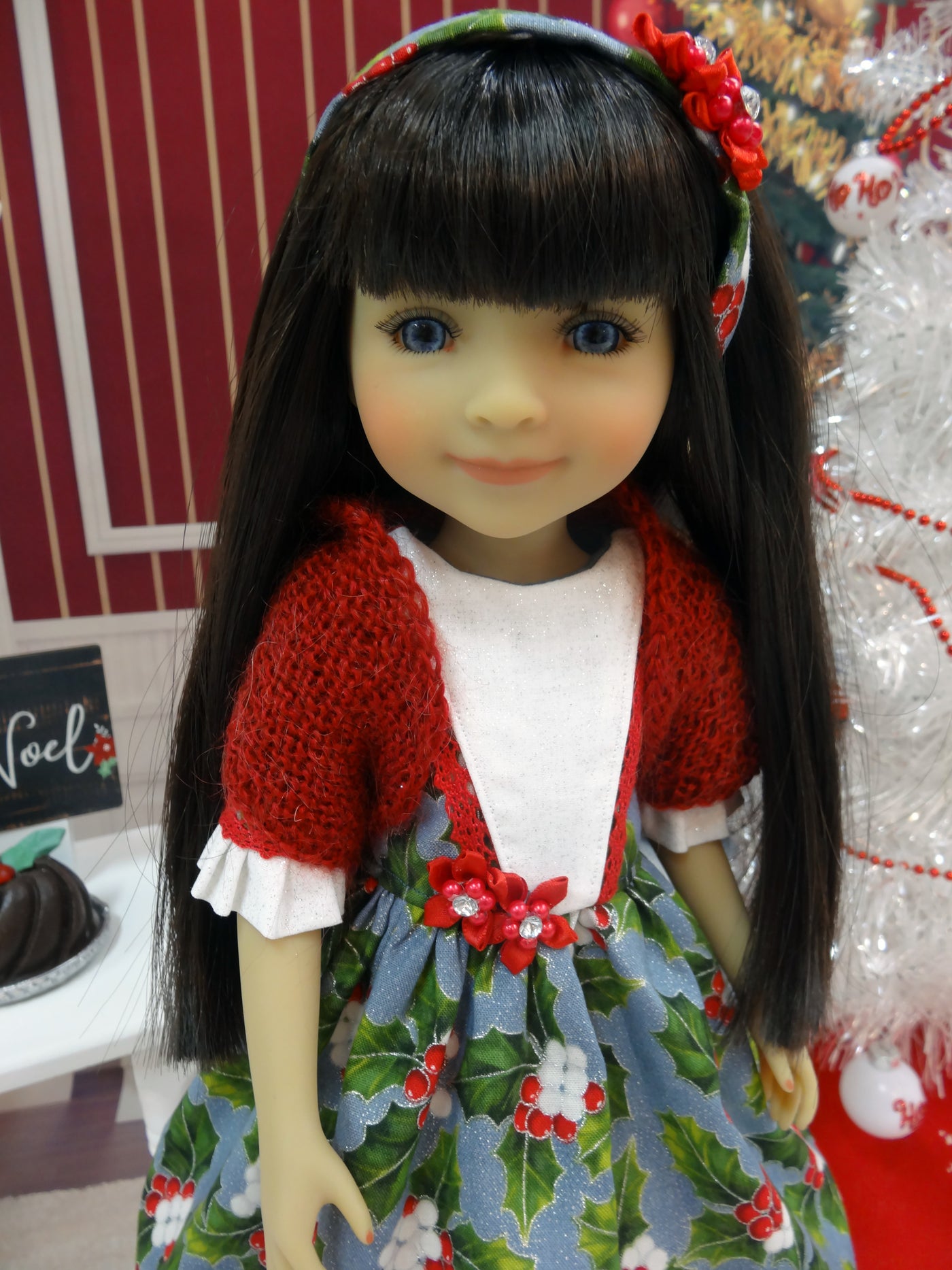 Shimming Holly - dress and shawl for Ruby Red Fashion Friends doll