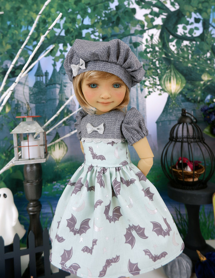 Silver Bat Wings - dress with shoes for Ruby Red Fashion Friends doll