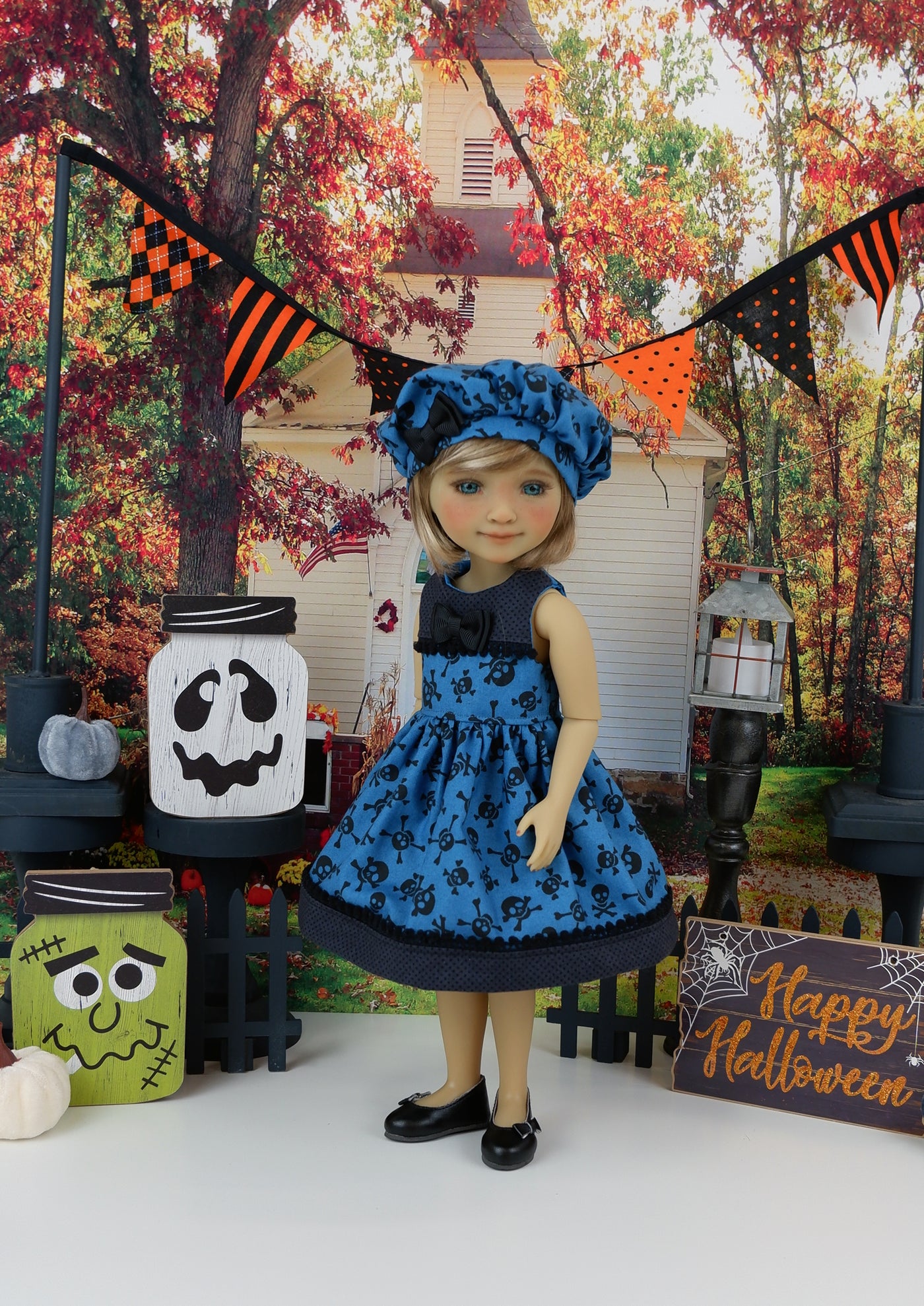 Skeleton Crew - dress with shoes for Ruby Red Fashion Friends doll