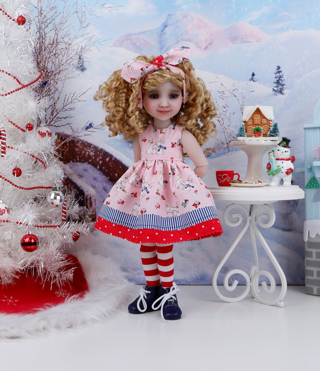 Snow Bunnies - dress with boots for Ruby Red Fashion Friends doll