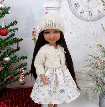 Snowfall - dress and sweater set with shoes for Ruby Red Fashion Friends doll