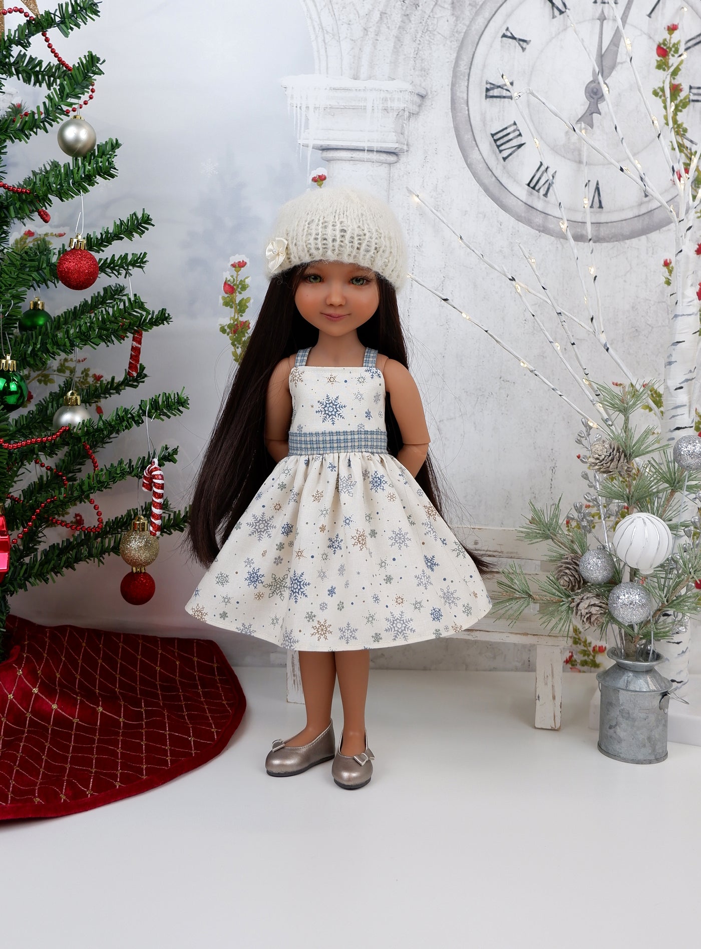Snowfall - dress and sweater set with shoes for Ruby Red Fashion Friends doll
