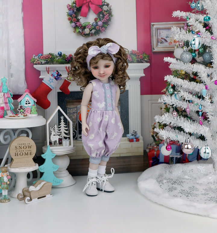 Snowy Fox - romper with boots for Ruby Red Fashion Friends doll