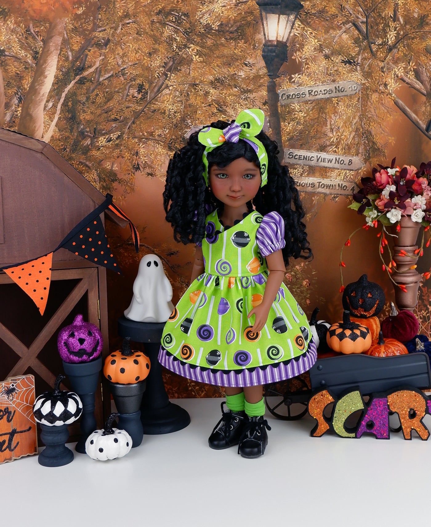 Spooktacular Sweets - dress with boots for Ruby Red Fashion Friends doll