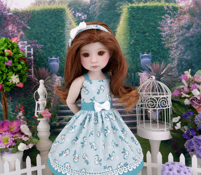 Spring Bluebird - dress with shoes for Ruby Red Fashion Friends doll
