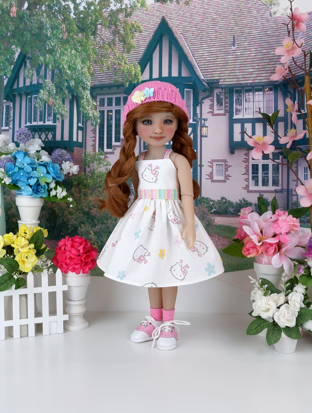 Spring Hello Kitty - dress and sweater set with shoes for Ruby Red Fashion Friends doll