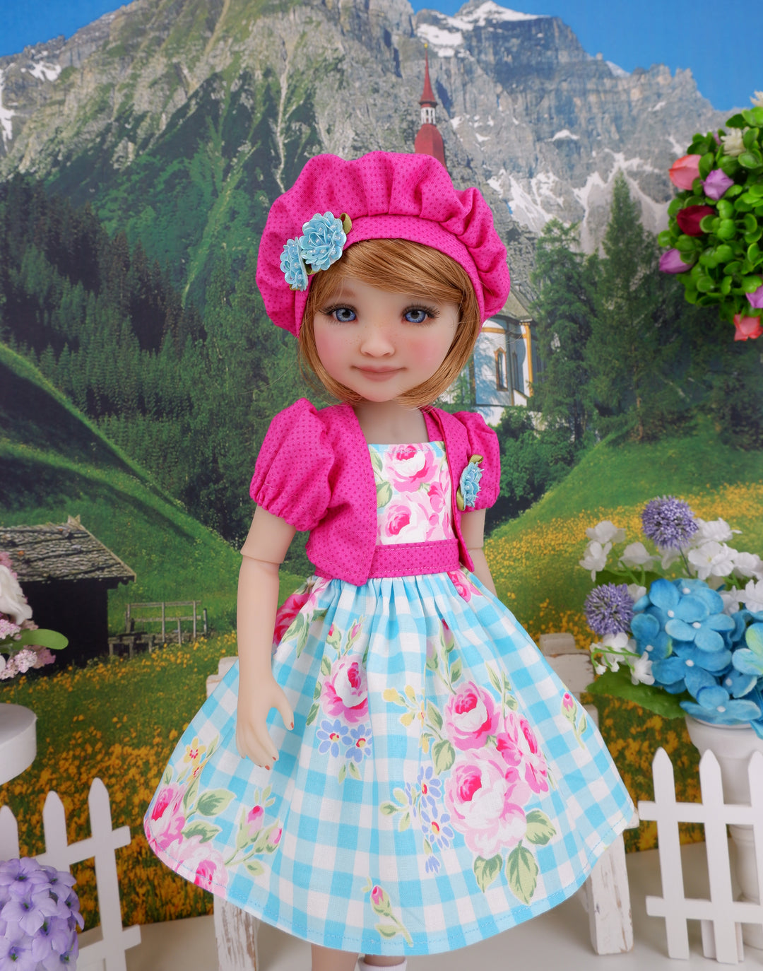Spring Picnic - dress & jacket with shoes for Ruby Red Fashion Friends doll