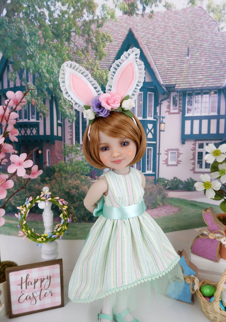Spring Stripe - dress ensemble with shoes for Ruby Red Fashion Friends doll