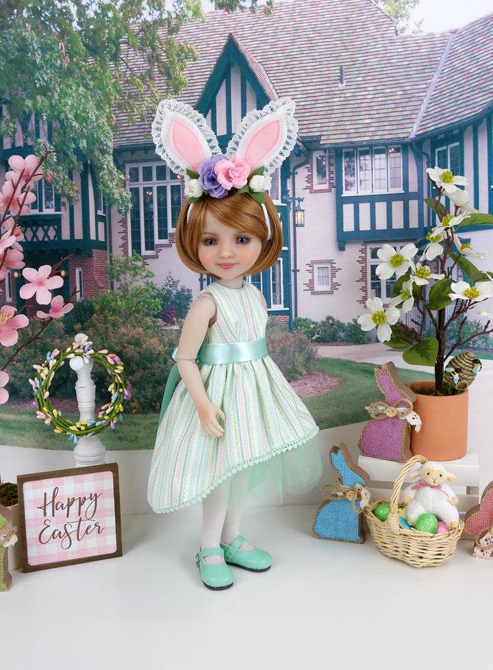 Spring Stripe - dress ensemble with shoes for Ruby Red Fashion Friends doll