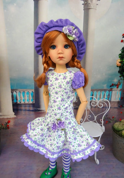 Spring Violets - dress for 45cm BJD