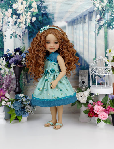 Spring's Gifts - dress and shoes ensemble for Ruby Red Fashion Friends doll