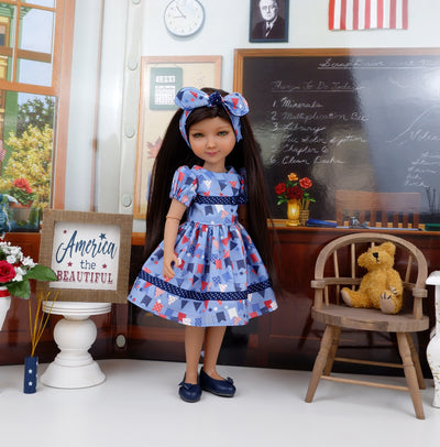 Star Spangled Bunting - dress with shoes for Ruby Red Fashion Friends doll