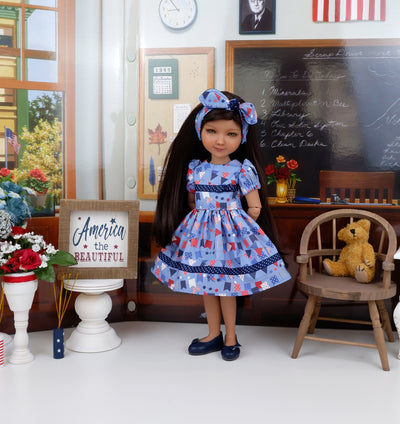 Star Spangled Bunting - dress with shoes for Ruby Red Fashion Friends doll