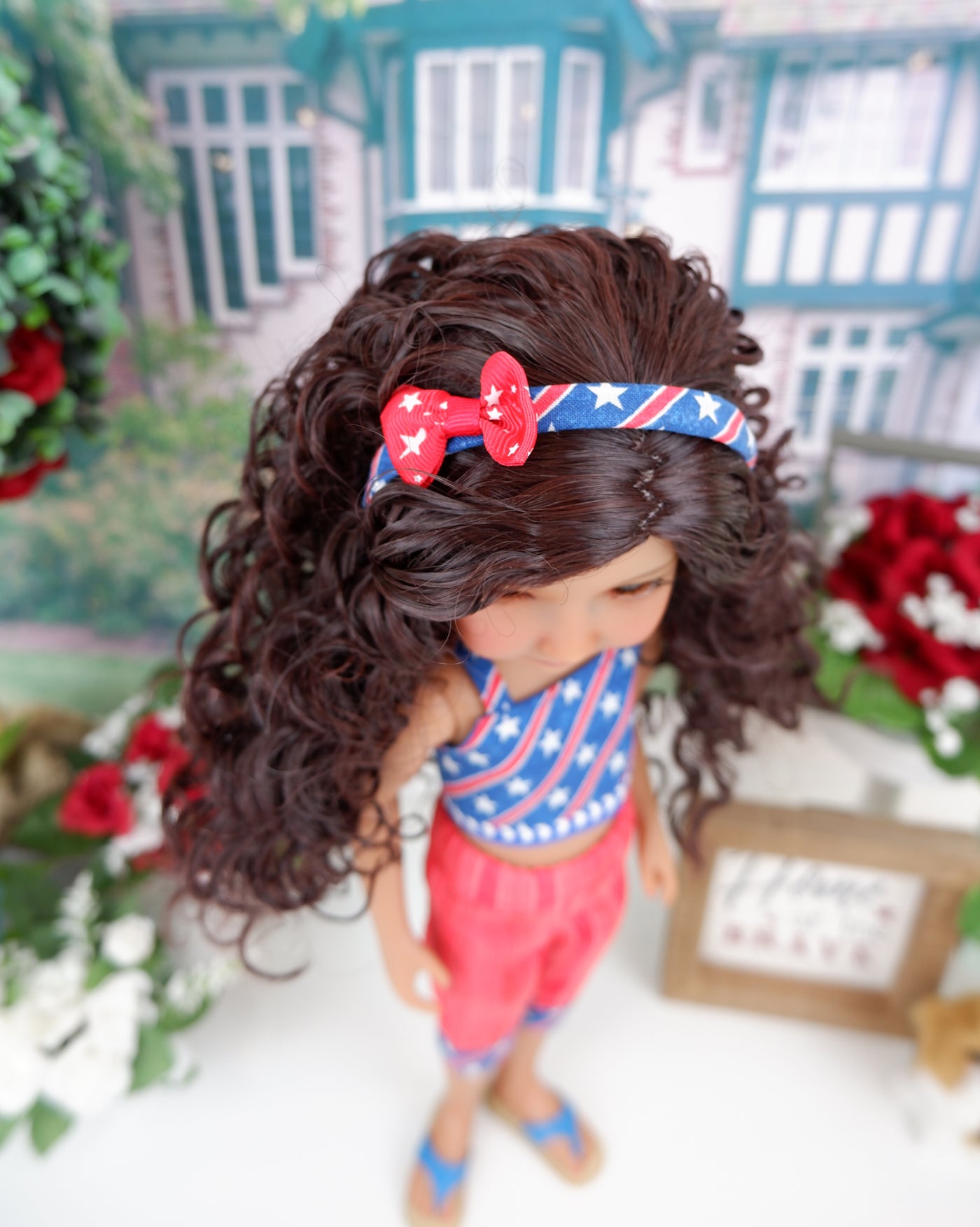 Star Spangled Cutie - crop top & capris with shoes for Ruby Red Fashion Friends doll