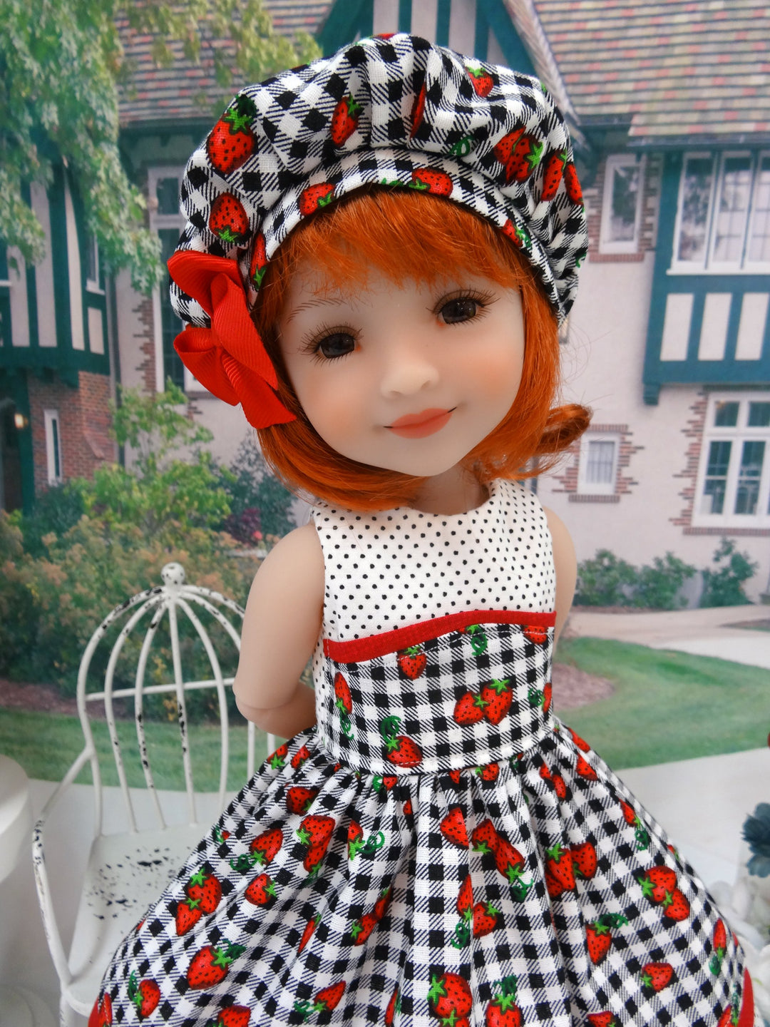 Strawberry Gingham - dress for Ruby Red Fashion Friends doll