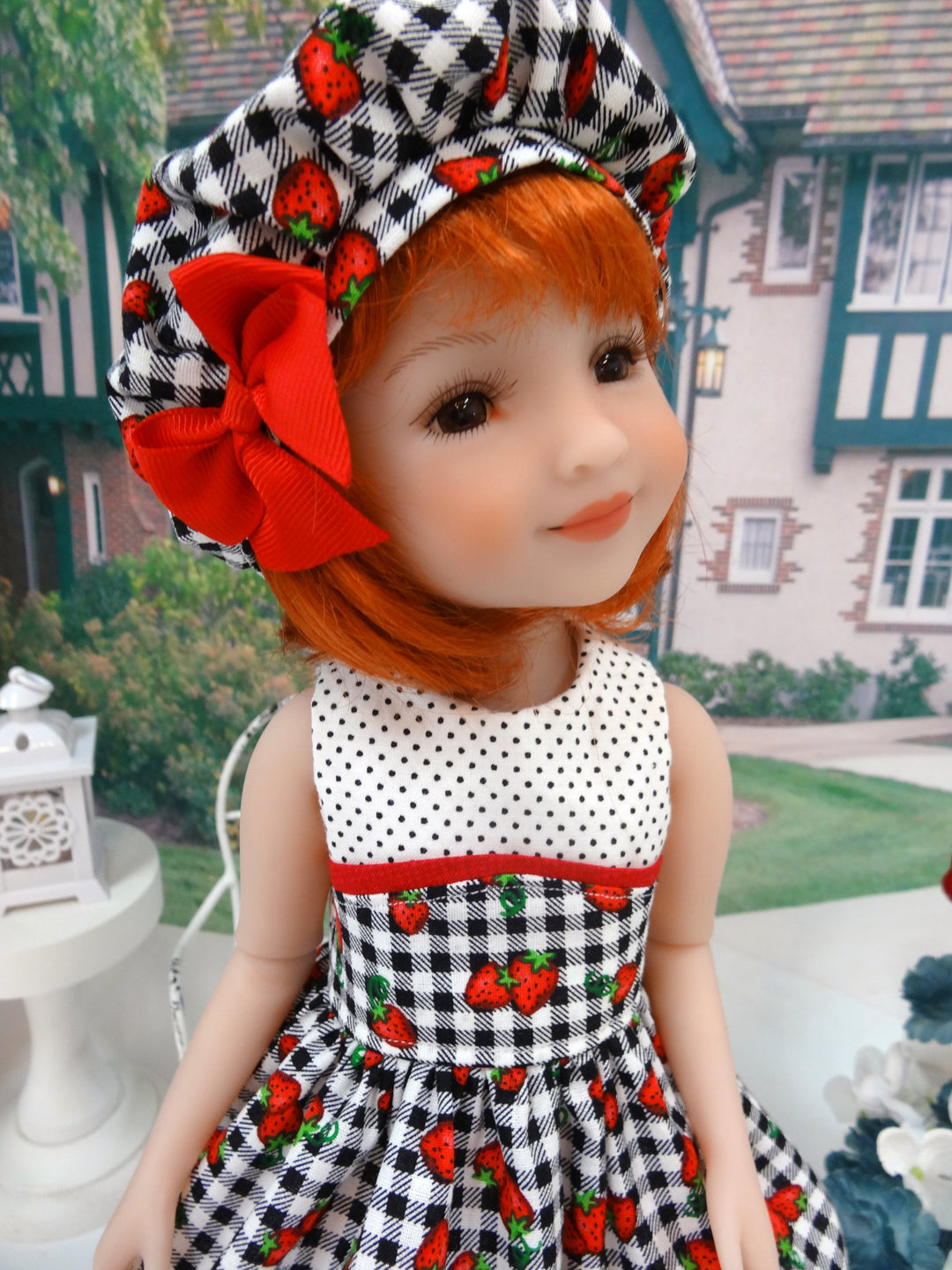 Strawberry Gingham - dress for Ruby Red Fashion Friends doll