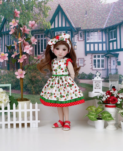 Strawberry Patch - dress with shoes for Ruby Red Fashion Friends doll