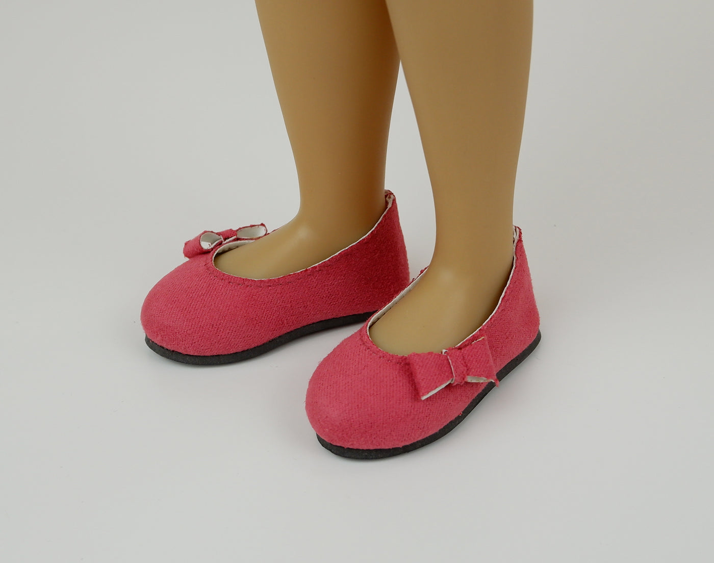 FACTORY SECONDS Bow Toe Ballet Flats - Suede Coral