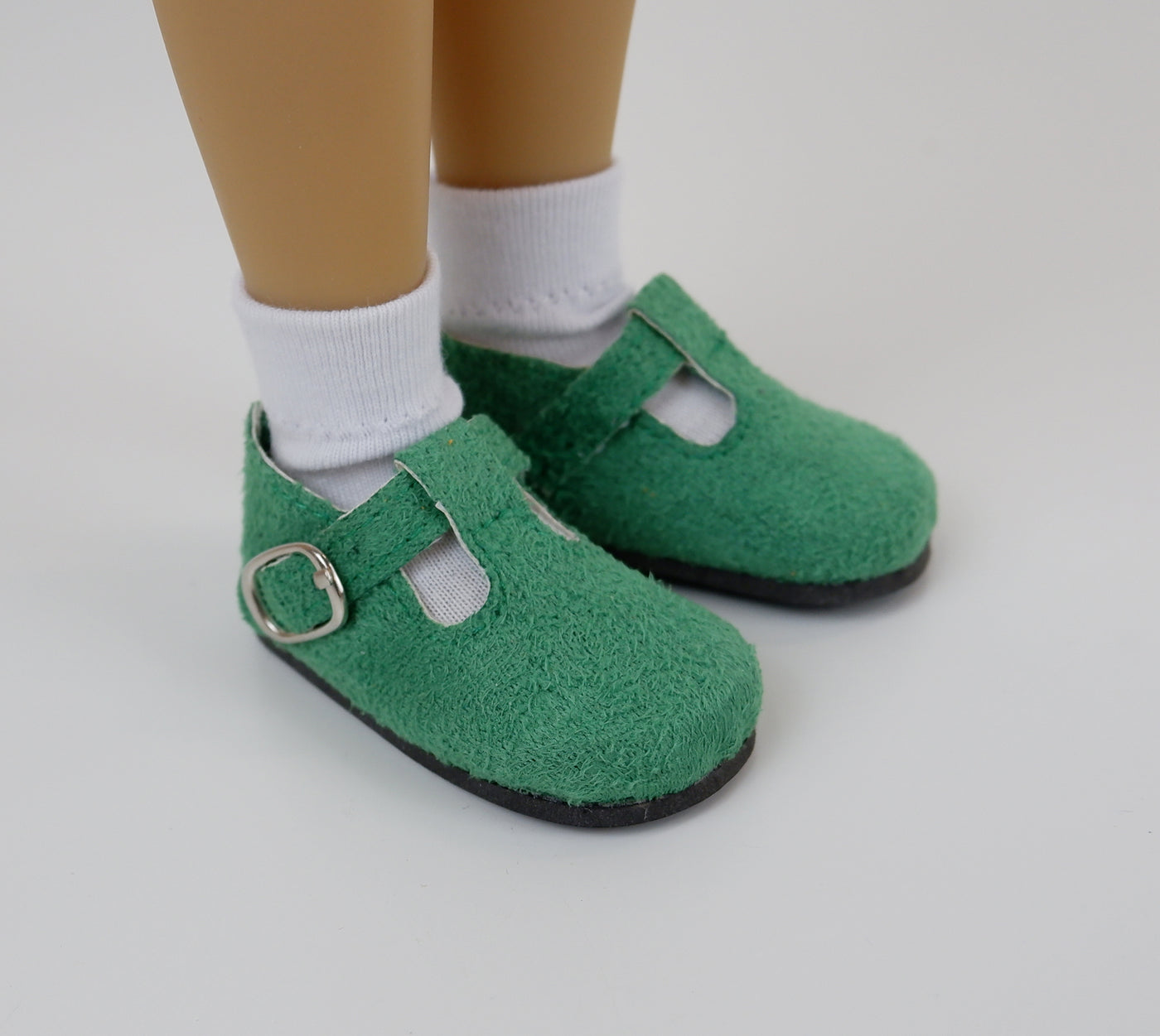T-Strap Dress Shoes - Suede Green