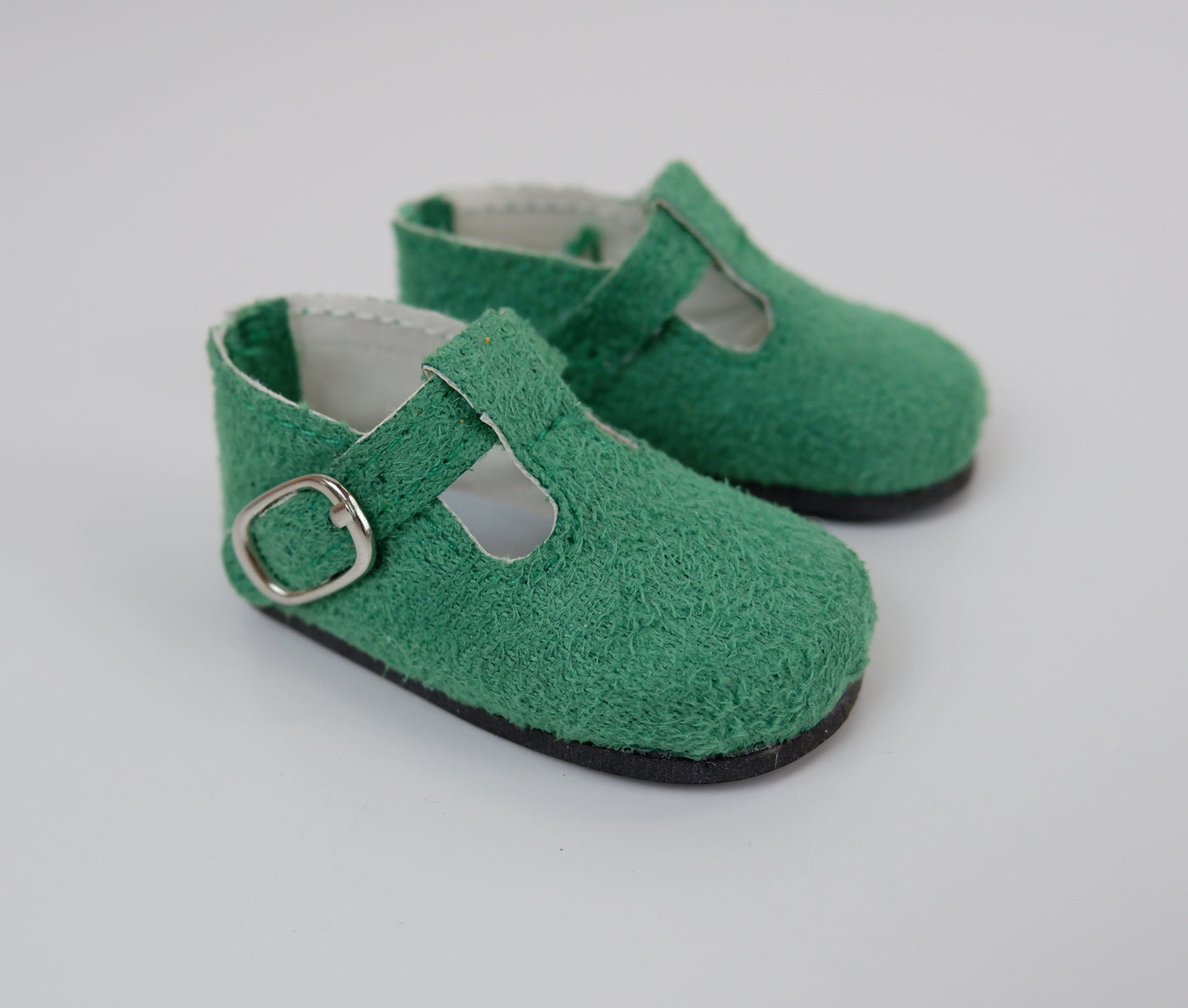 T-Strap Dress Shoes - Suede Green