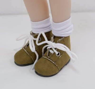 Ankle Lace Up Boots - Suede Olive