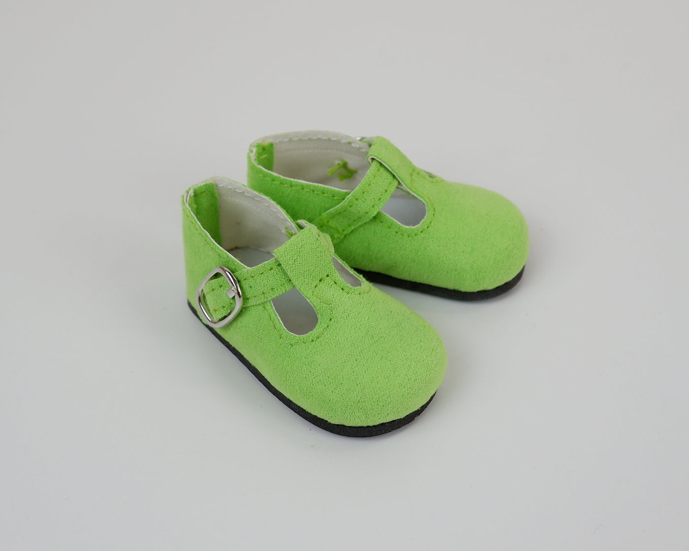 T-Strap Dress Shoes - Suede Pear Green