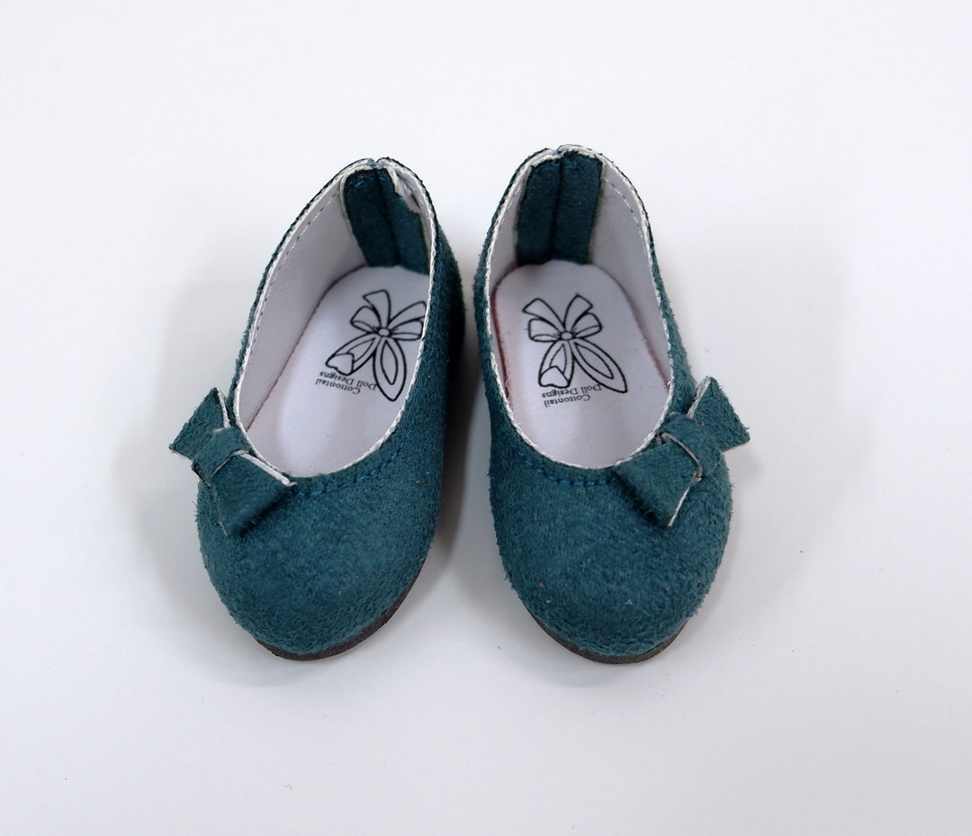 Bow Toe Ballet Flats - Suede Pine