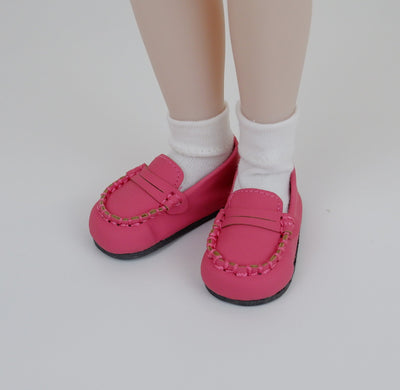 Loafers Shoes - Matte Punch Pink