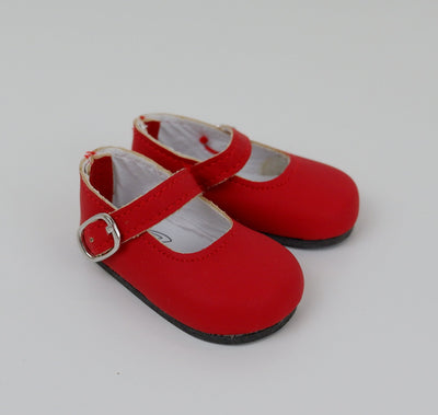 Simple Mary Jane Shoes - Matte Ruby