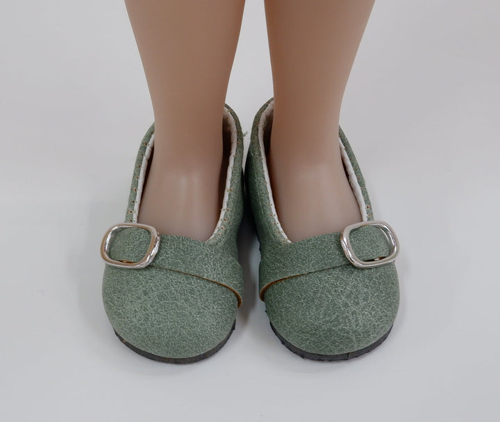 Buckle Ballet Flats - Weathered Sage