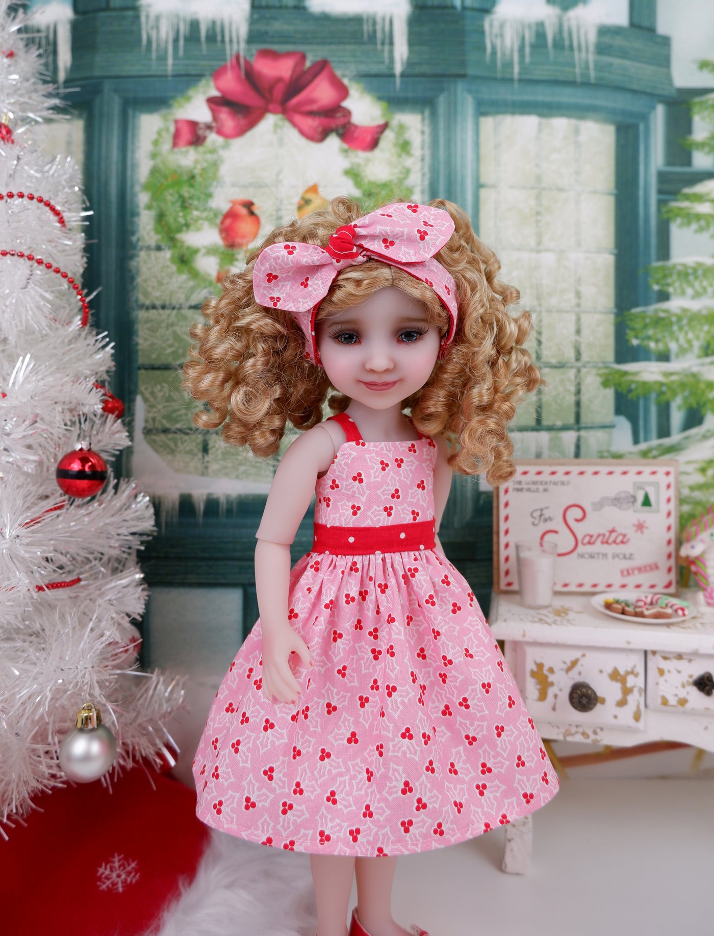 Sugared Holly - dress & jacket with shoes for Ruby Red Fashion Friends doll