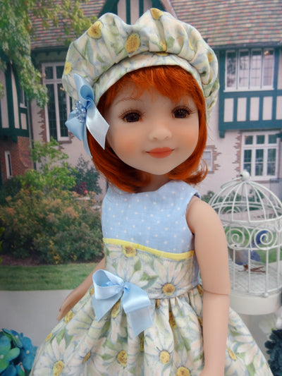 Summer Daisy Blue - dress with shoes for Ruby Red Fashion Friends doll