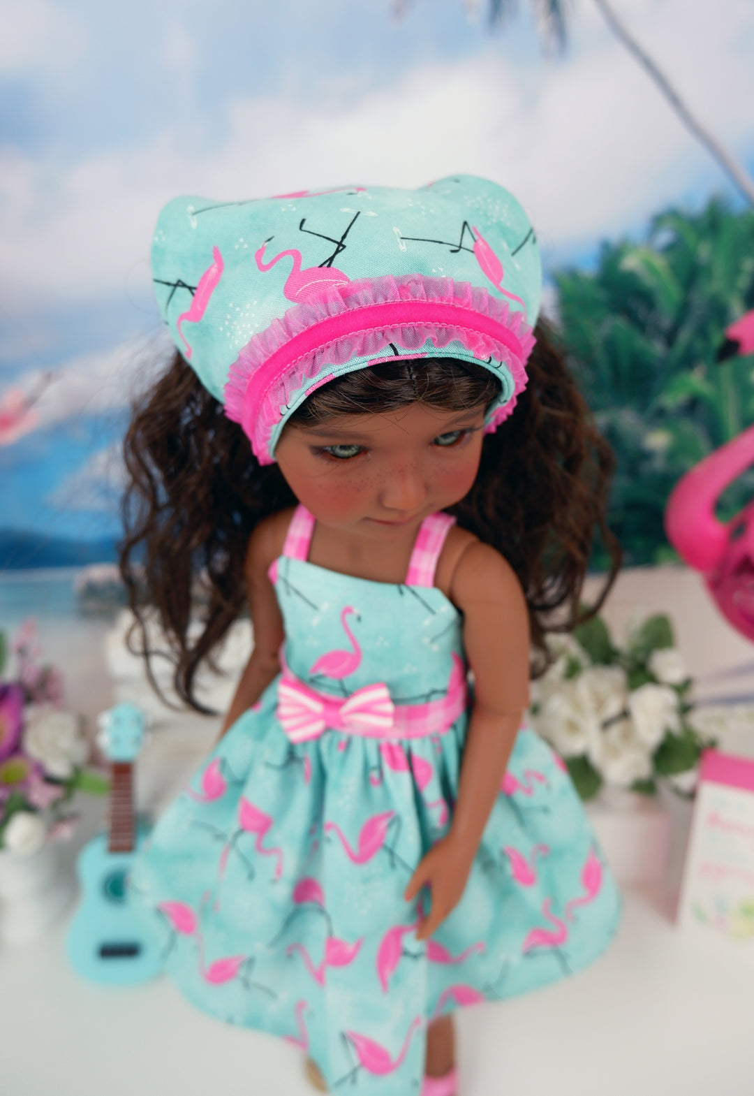 Summer Flamingo - dress with shoes for Ruby Red Fashion Friends doll