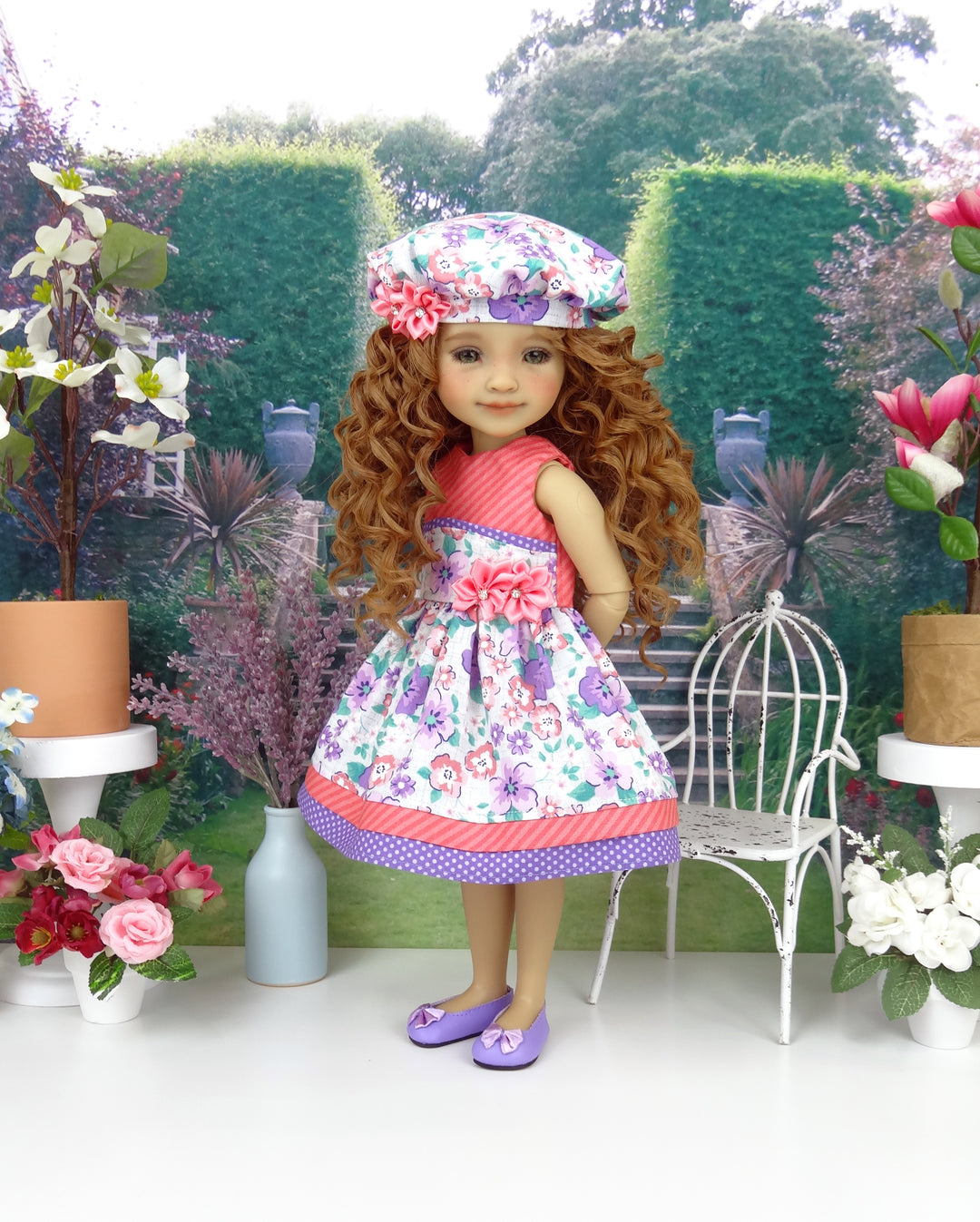 Summer Flowers - dress and shoes for Ruby Red Fashion Friends doll