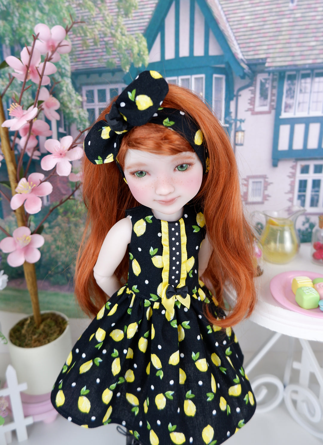 Summer Lemonade - dress and blazer with boots for Ruby Red Fashion Friends doll