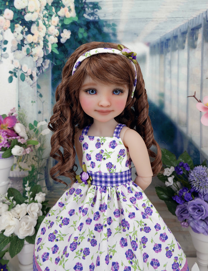 Summer Pansies - dress with shoes for Ruby Red Fashion Friends doll