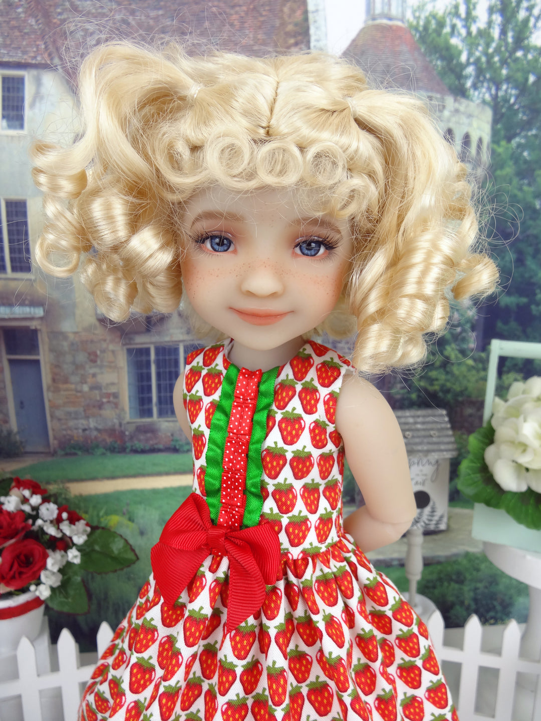 Summer Strawberry - dress with shoes for Ruby Red Fashion Friends doll