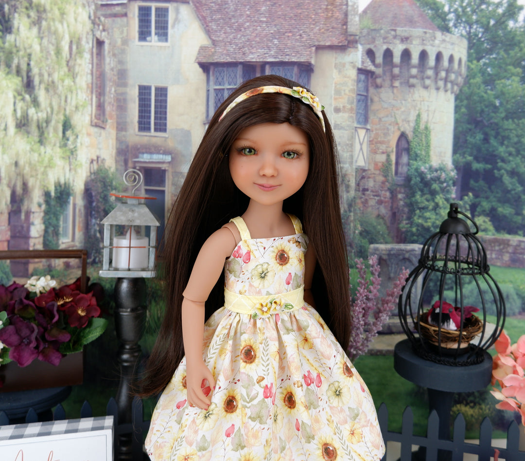 Sunflower Cutie - dress with shoes for Ruby Red Fashion Friends doll