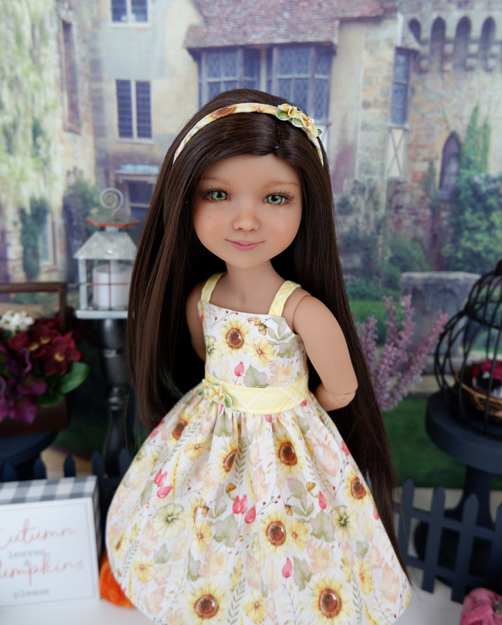 Sunflower Cutie - dress with shoes for Ruby Red Fashion Friends doll