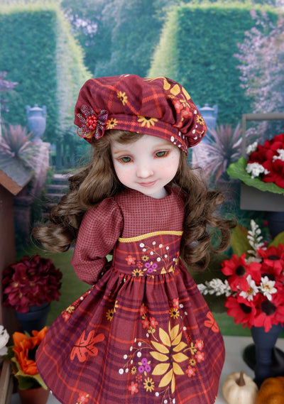 Sunflower Tartan - dress with shoes for Ruby Red Fashion Friends doll