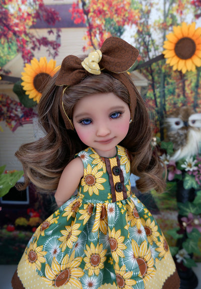 Sunflower Wishes - dress with boots for Ruby Red Fashion Friends doll