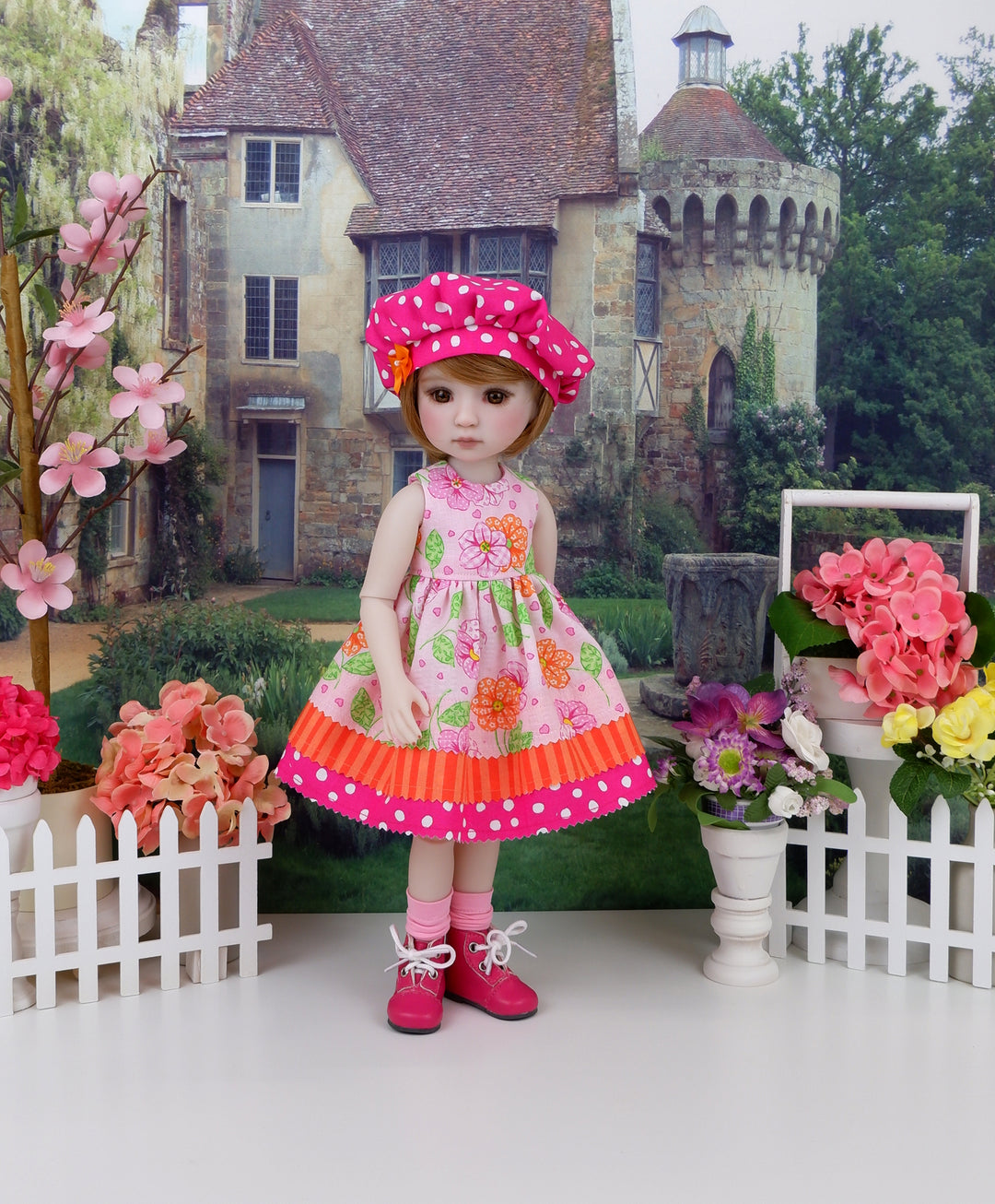 Sunnyside Garden - dress with boots for Ruby Red Fashion Friends doll