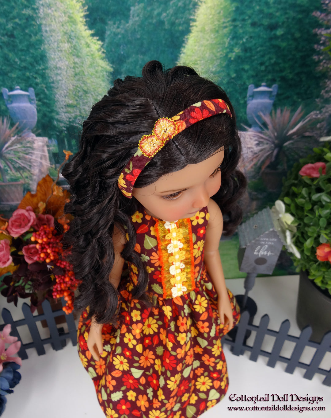 Sunset Daisies - dress with shoes for Ruby Red Fashion Friends doll